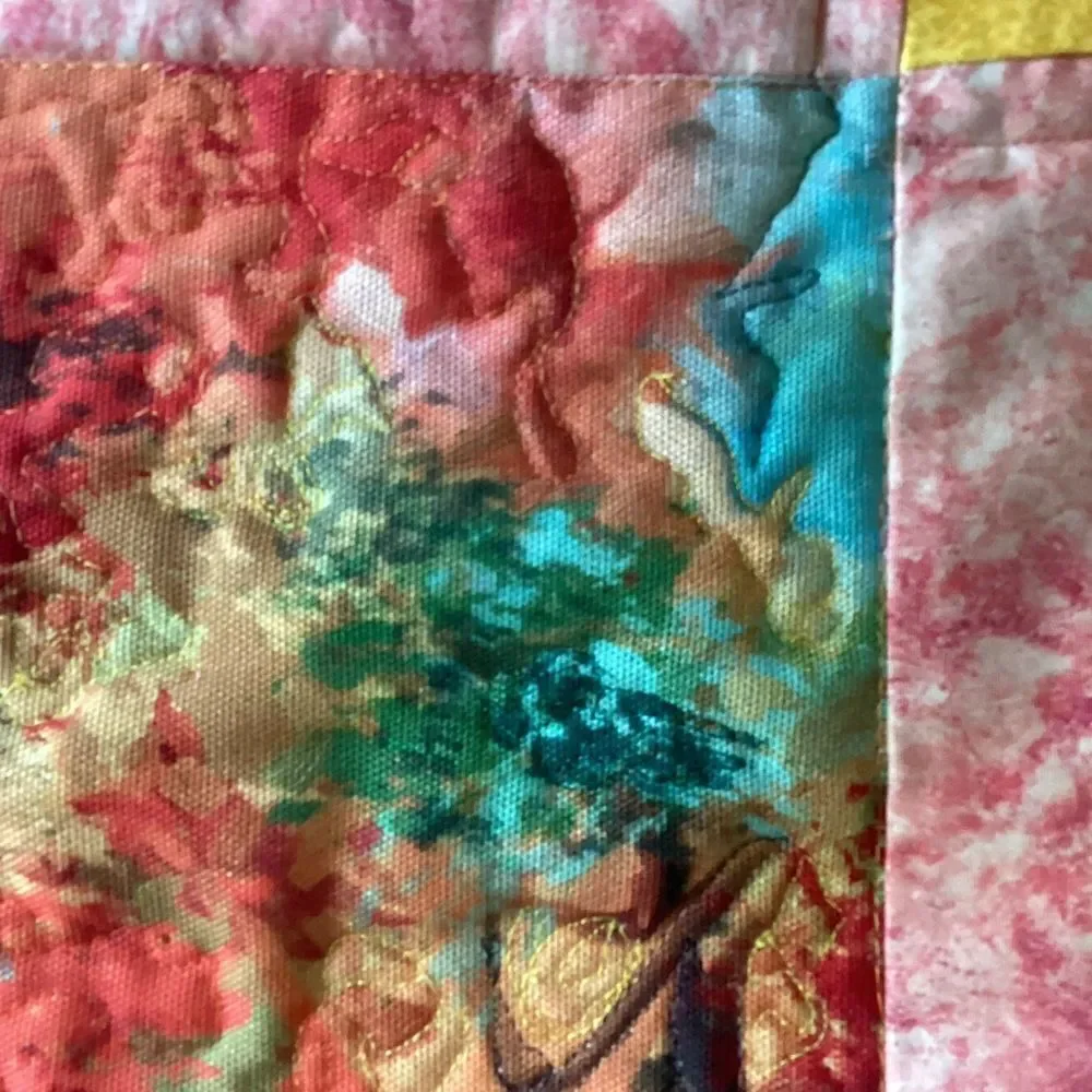 NWT. Hand Crafted Last in a SeriesColorful Forest Art Wall Quilt